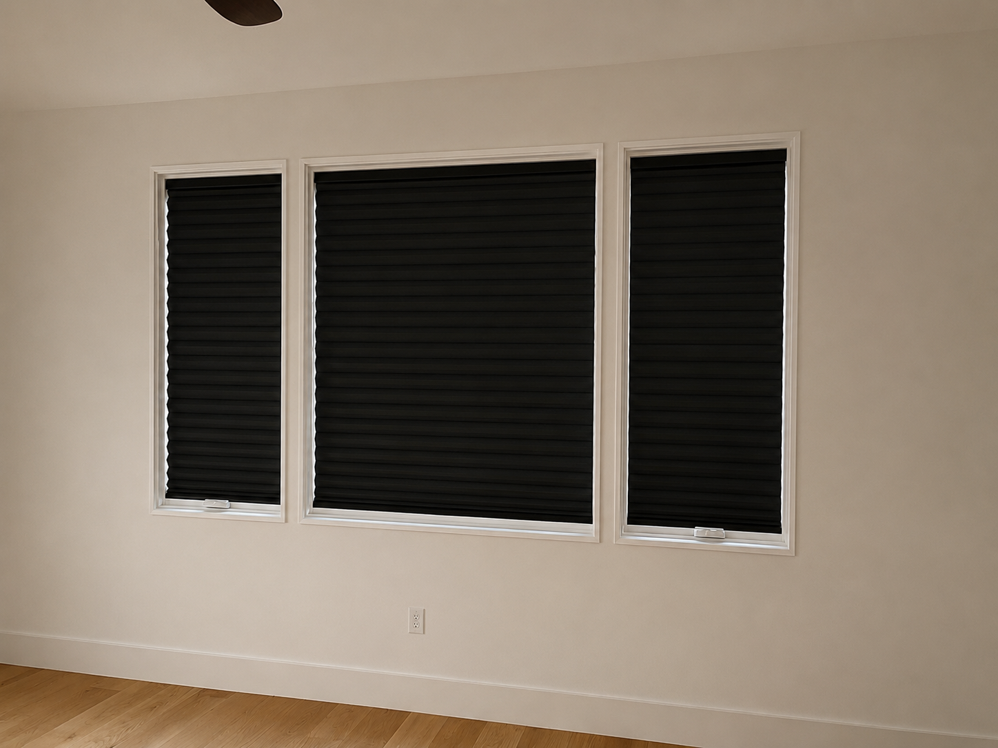 Room windows after temporary shades